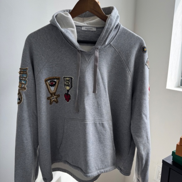 Valentino Embroidered Sweatshirt Hoodie - Picture 1 of 9